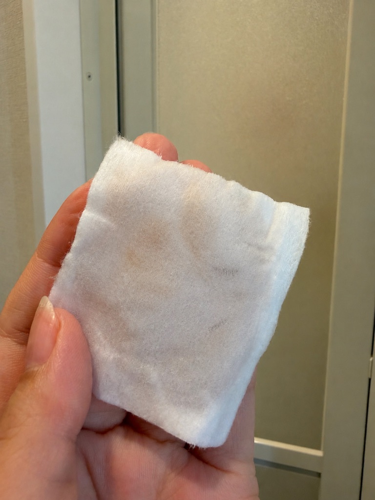 以前のお風呂上がりの拭き取りコットン